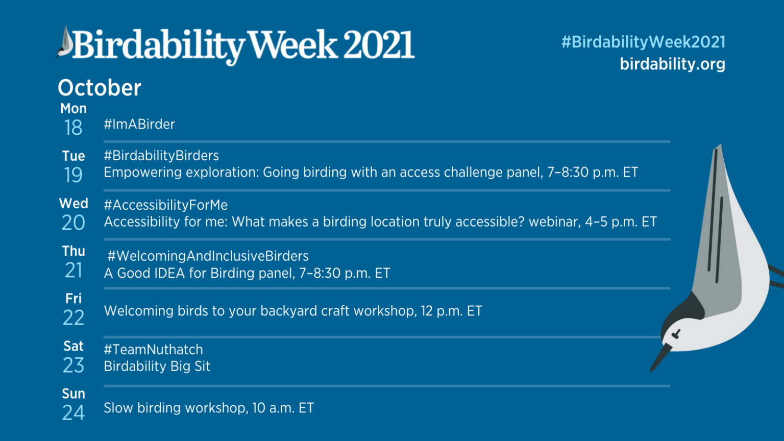 Support accessible, inclusive outdoor spaces with Birdability Week 2021