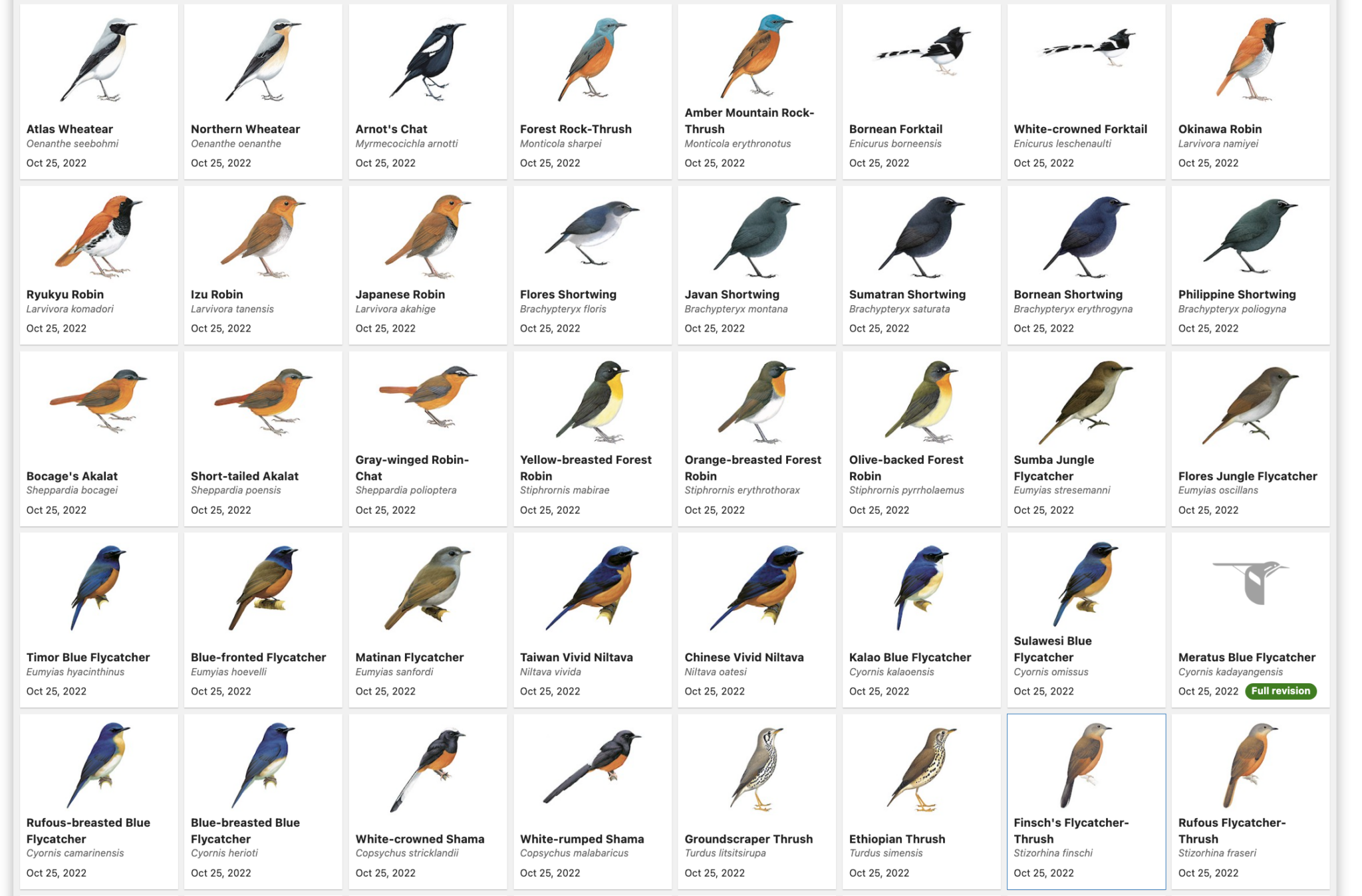 2022 EBird Taxonomy Update EBird