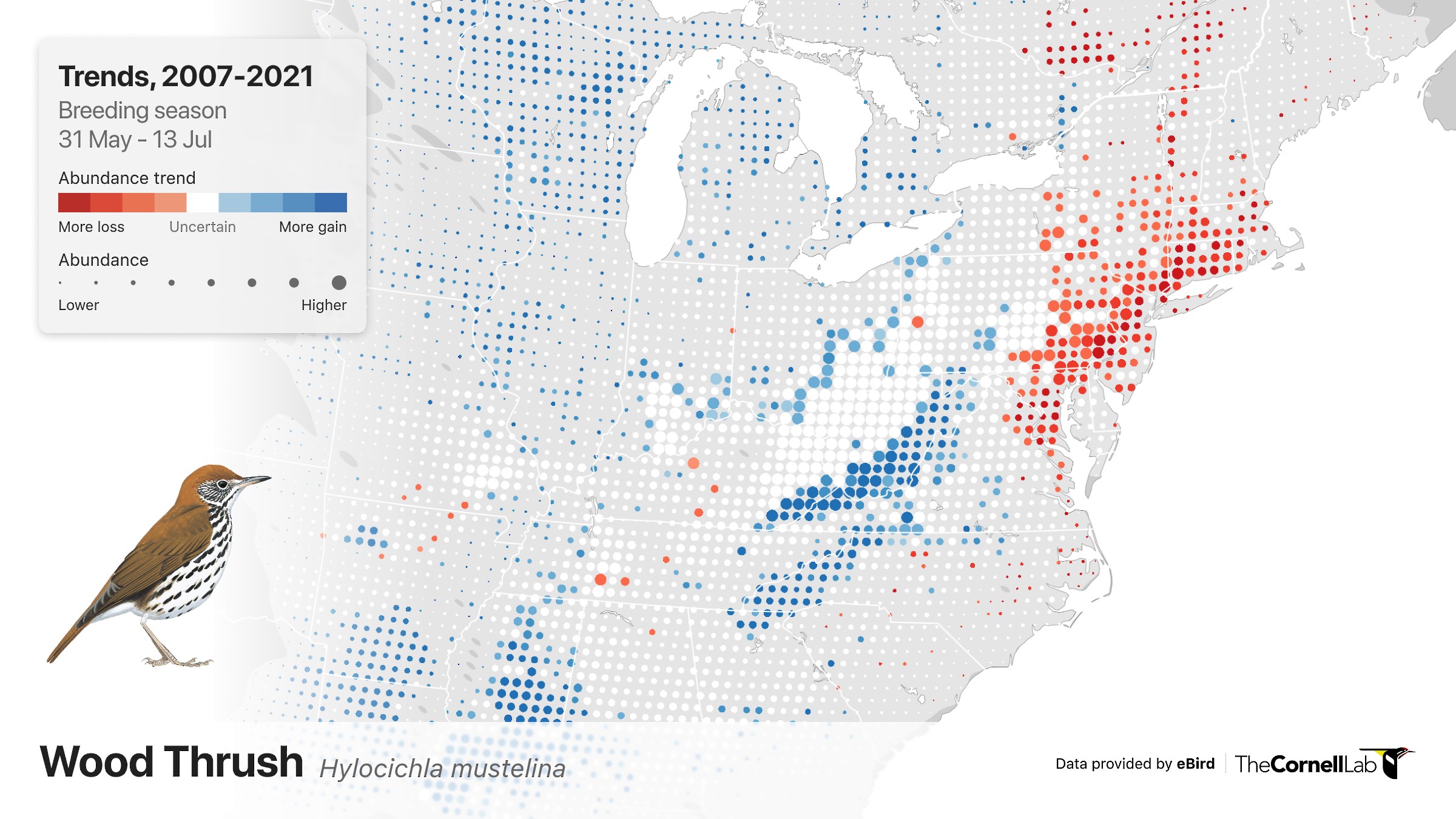 us bird population density map