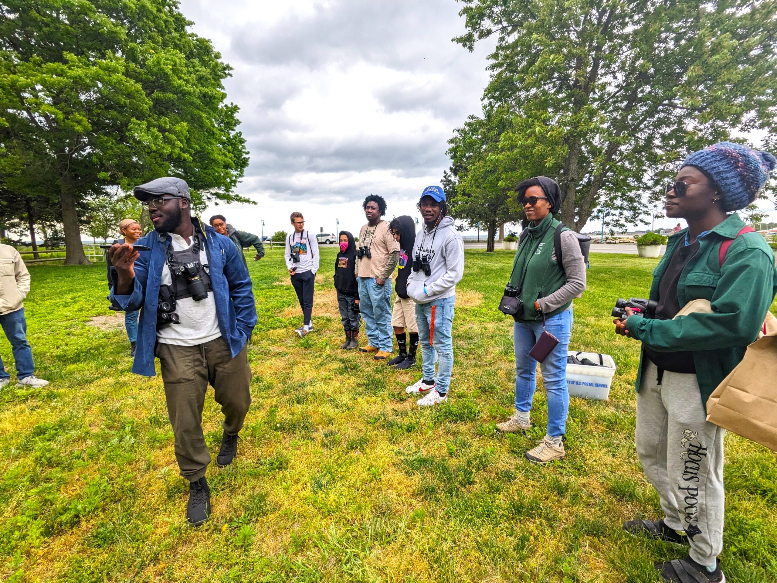 A Bird and Hike event with Sierra Club CT and Black AF in STEM at Aspetuck Land Trust. Photo credit: CLCC
