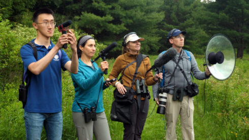 Image of group recording bird vocalizations